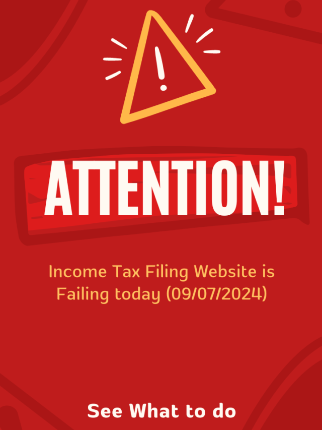 Income Tax Filing Website is Failing today (09072024)