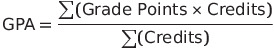 SRM GPA formula 2