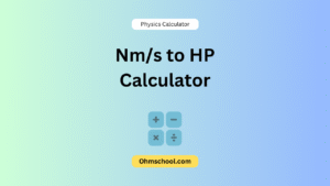Nm/s to HP Calculator
