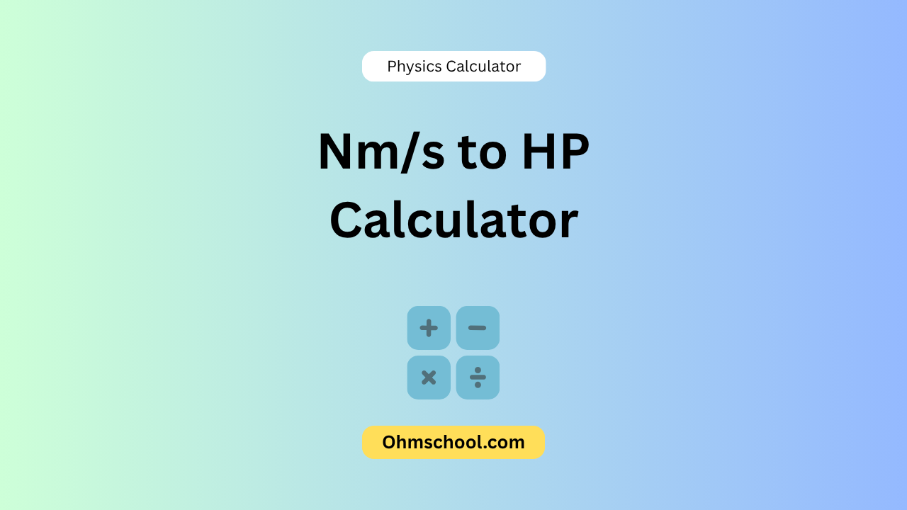 Nm/s to HP Calculator