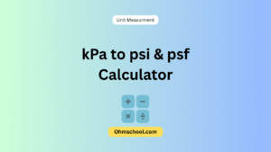 kPa to psi & psf Calculator