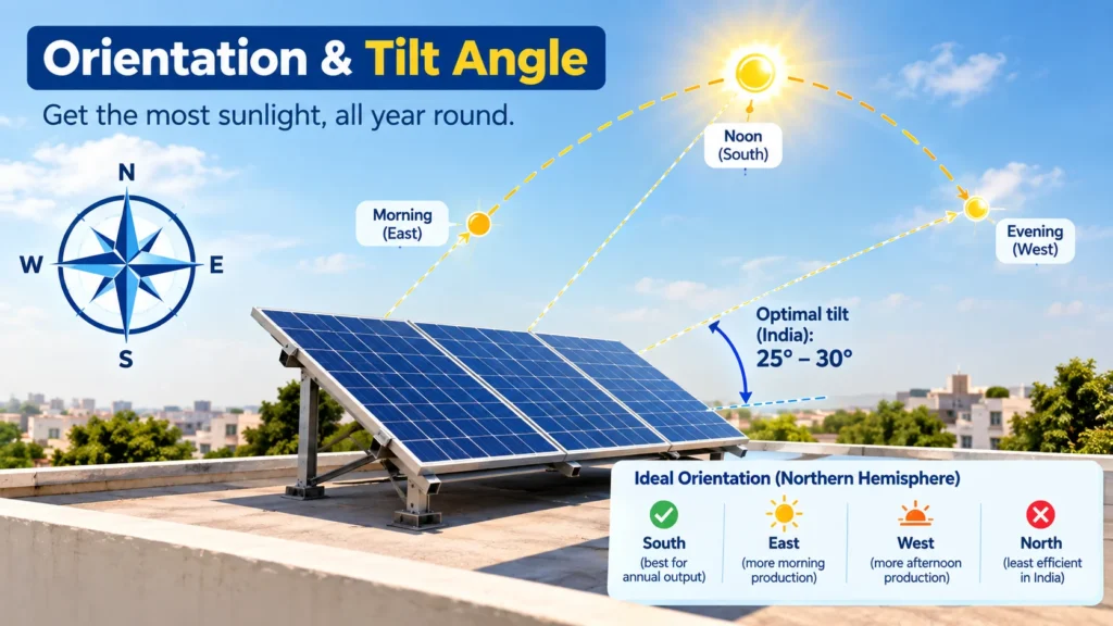 Solar Panel Output in the Real World: 7 Factors That Reduce Efficiency 2 Solar Panel Orientation and Tilt Guide